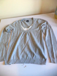 bench light grey ladies womens jumper pullover medium size 12 14 - Picture 1 of 4