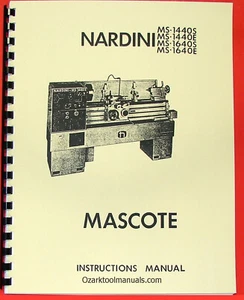 NARDINI MS-1440, 1640 S/E Mascote Metal Lathe Owners Wiring Parts Manual 0483 - Picture 1 of 12