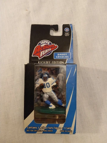 Topps Action Flats Barry Sanders In Cludes Card NIB Cover