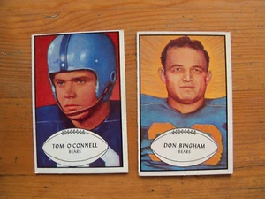1953 BOWMAN FOOTBALL CHICAGO BEARS 2 CARD LOT EX+/NM CONDITION # 2 - Picture 1 of 2