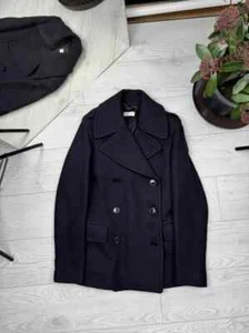 Dries Van Noten Wool Double Breasted Pea Coat Men's Size M - Picture 1 of 12