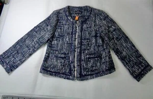 MAYORAL SCHICKE MARINEBLAUE TWEED LANGARM JACKE MÄDCHEN GR. 4 - Bild 1 von 5