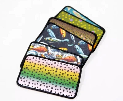 Trout Fishing 4x2.25 Patch Fly Fishing  Fisherman Tackle Hat Jacket - Image 1 of 4