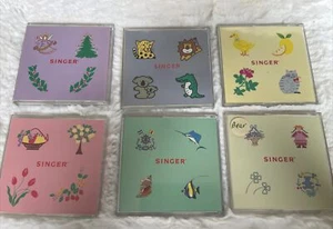 LOT of 6 Singer Embroidery Cards #2, #3, #4, #7 ,#11, #17, - Picture 1 of 2