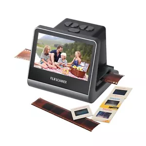 22MP Film and Slide Scanner with 5” LCD Screen, Convert Color & B&W Negati - Picture 1 of 7