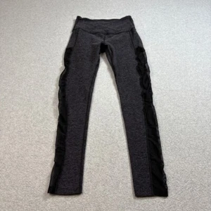 Beyond Yoga Leggings Woman S Gray High Waist Mesh Leg Compression Gym Made USA - Picture 1 of 7