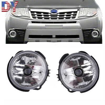 Clear Lens Pair Bumper Fog Light Replacement Lamps for Subaru Forester 2009-2013 — 第 1/4 张图片