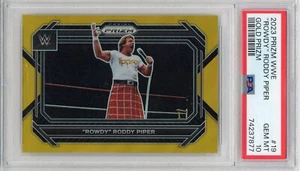 #/10 PSA 10 2023 Prizm WWE Rowdy Roddy Piper Gold Prizm SSP #19 - Picture 1 of 2