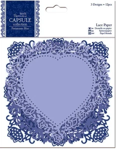 Papermania Capsule Collection Parisienne Blue Scrapbooking Lace Paper Shapes  - Picture 1 of 1