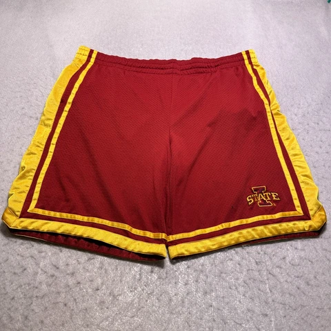 Iowa State Stadium Athletics Activewear Shorts Mens XL Red Yellow Polyester Cover