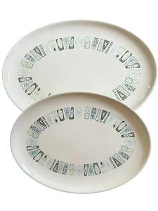 TST COLORCRAFT Jamaica Bay Atomic Star Plats de service ovales lot de 2 MCM* - Photo 1/8