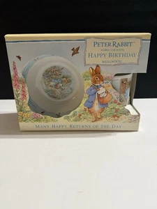 Wedgwood Peter Rabbit Happy Birthday Plate Original Box Many Happy Returns - Picture 1 of 8