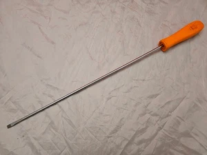 MATCO 3/8" Flat Slotted Head Long Cabinet Screwdriver Orange Hard Handle S16 - Picture 1 of 16