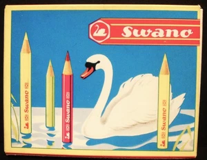 Vintage Swan Stabilo 12 color pencil boxed set Germany 1893 - Bild 1 von 5