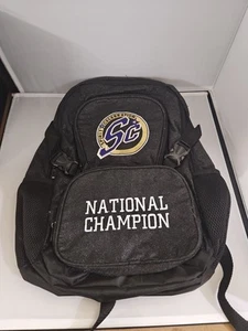 Black Sparkle Cheer Backpack Spirit Celebration National Champion 6 Pocket - Picture 1 of 6