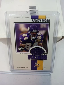 2001-UPPER DECK VINTAGE-RANDY MOSS VINTAGE THREADS GAME WORN JERSEY -VIKINGS - Bild 1 von 5