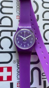Swatch Sweet Purple LV115 Standard Ladies 25mm Silicone Double Wrap - Picture 1 of 4