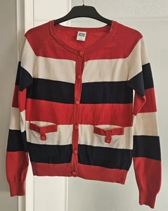 Vero Moda Strickweste Cardigan Strickjacke Größe XS, Farbe rot/weiß/blau - Bild 1 von 11
