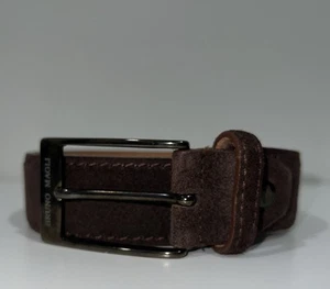 Bruno Magli Brown Suede Leather Belt - Picture 1 of 15
