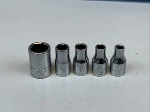 Craftsman 5pz 1/4 Unità 6pt Prese Metriche, 4-5-6-7-11mm, M/M, Serie VV-V, USA - Foto 1 di 5