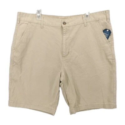 Nuevo con etiquetas Pantalones Cortos Glory Desteñidos Para Hombres Talla 40 Caqui Tostado Calce Relajado Ropa de Trabajo Por encima de la Rodilla Y2K Foto 1 de 4