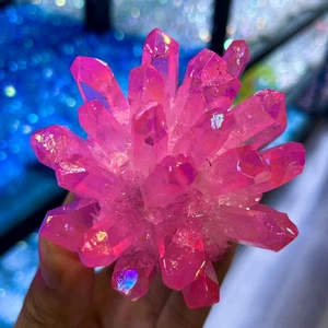 320G Angel Aura Quartz Titanium BismuthSiliconcluster Rainbow Crystals Stone - Picture 1 of 16