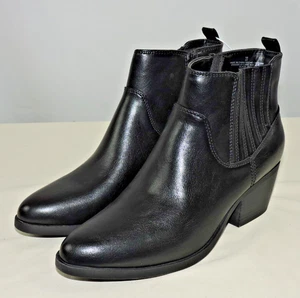 Old Navy Women's Boots Block Heel Black Jack Ankle Bootie Zipper Side Size 10 US - Picture 1 of 12