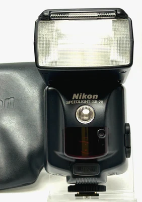 Nikon Speedlight SB-28 Shoe Mount Flash [Mint] Black w/Pouch Japan - Image 1 of 4