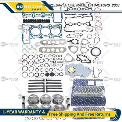 Engine Rebuild Overhaul Pistons Seals Kit For Audi A8 A6 S5 Q7 3.0 TFSI CRE CTD - Image 1 of 4