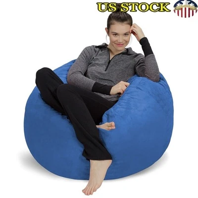 Bean сумка синий стул памяти пены мягкий прочный релаксации детей игры чтения новый - Изображение 1 из 4