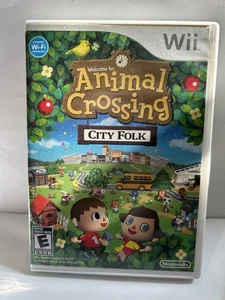 WII ANIMAL CROSSING CITY FOLK GAME 2008 MANUAL INCLUIDO - Imagen 1 de 5