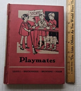 1935 Friendly Hour PLAYMATES Children's Book ONE - Picture 1 of 9