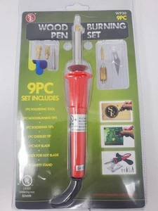 Wood Burning Kit Pen Set 9 piece set NEW - Picture 1 of 2