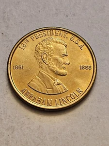ABRAHAM LINCOLN 16. PRÄSIDENT MARKE EHRLICHE ABE MESSING NUR GEBRAUCHT KOSTENLOSER VERSAND - Bild 1 von 2