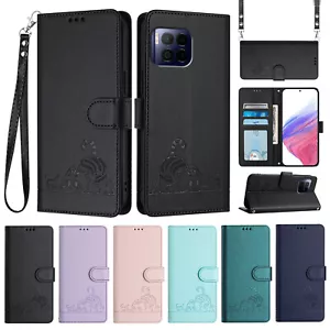 For T-Mobile Revvl 7 Pro Cute Pattern RFID Blocking Slots Crossbody Wallet Case - Picture 1 of 85