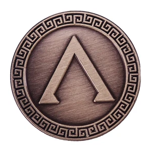 Spartan Shield Crest Aspis Greek Lambda Sparta Ancient Greece 1.2" Enamel Pin - Picture 1 of 4