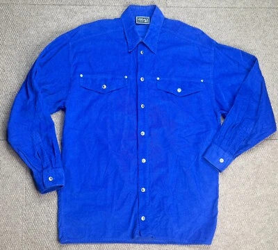 Camisa Versace Clásica V2 De Colección Para Hombre Hecha en Italia Manga Larga Pana Talla Pequeña Foto 1 de 4