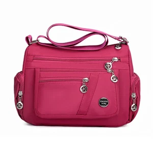 Multi Layer Crossbody Bag Women's Bag Mother's Bag Shoulder Bag Nylon Fabric - Picture 1 of 11