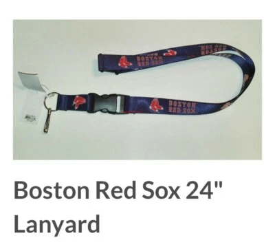 NEW NEVER USED BOSTON RED SOX 24" DETACHABLE KEYCHAIN LANYARD LAST ONE IN STOCK - Image 1 of 3