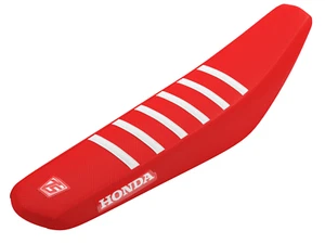 HONDA FACTORY ISSUE SEAT COVER 13-16 CRF 450 / 14-17 CRF 250 - RED/WHITE RIBS - Bild 1 von 1