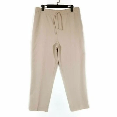 Pantalones para mujer Appleseeds 14 marfil cintura elástica cordón bolsillos 33x31 Foto 1 de 4