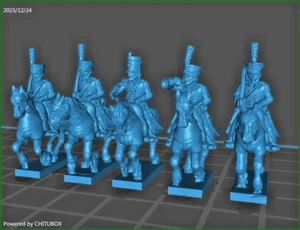 Dragones ligeros Bélgica napoleónica escala épica 13,5 mm impresos en 3D - Imagen 1 de 1
