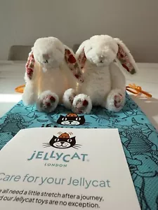 2 Jellycat Blossom Cream Bunny🍓🍓 ‘Berry ‘ Plush toy Stuffed Rabbit BAS4MSBC - Picture 1 of 8