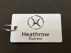HEATHROW EXPRESS LONDON LUGGAGE TAG PLANE KEY RING BAG TRANSPORT BUS TRAIN