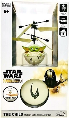 World Tech Toy Star Wars Mandalorian The Child Baby Yoda Motion Sense Helicopter - Image 1 of 2