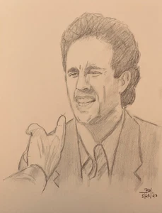 SEINFELD PENCIL DRAWING 11X14 JERRY SEINFELD PORTRAIT SKETCH - Picture 1 of 1