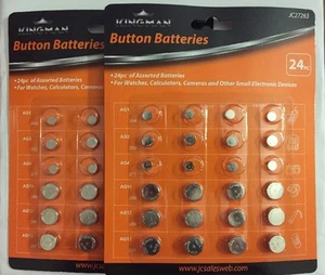 2 Of 24 PCS of Assorted Batteries, Super Alkaline Set,Watch,Calculators,Cameras - Picture 1 of 2