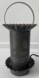 Irvin’s Country Tinware Basket Metal Table Top Light Lamp Rustic Made In USA - Picture 1 of 12