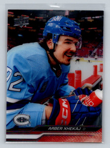 2023-24 Upper Deck S1 #100 Arber Xhekaj  -Clear Cut-Canadiens