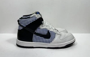Nike Dunk High Premium Mens Size 11 Gray Blue Plaid Sneakers Shoes 317891-006 - Picture 1 of 11